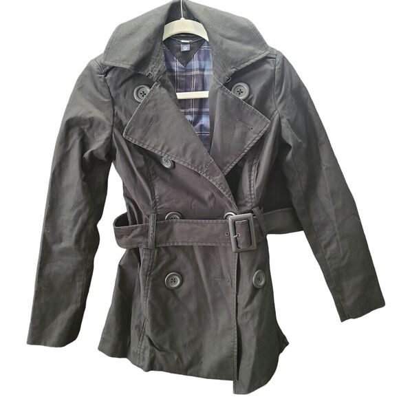 Tommy Hilfiger Long Sleeve One Button Black Trench Coat Size XS/1P Womens - Picture 1 of 12